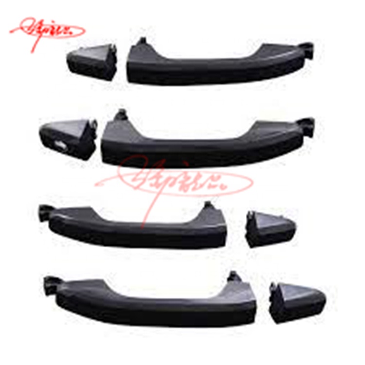 Car Door Front Rear Back Exterior Outer Outside Door Handle Compatible With Nissan Versa 2007-2012 Black 80644-EL12A